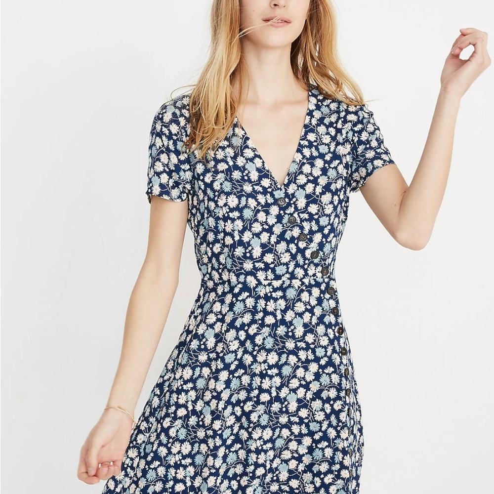 Madewell Floral Blue Dress 12
